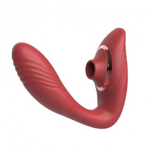 MAN NUO - BECKY Suction Vibrating Wireless Remote Wearable (Chargeable - Red Rose)